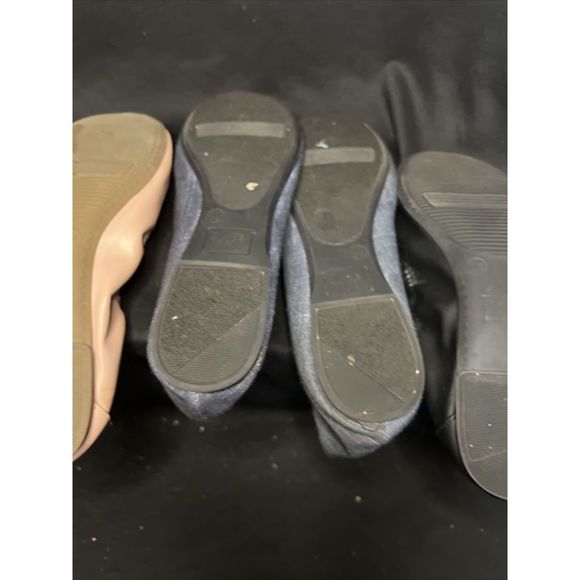 Lot 3 pr Woman's, Time and Tru, Usa size 9.5 flats. (Pre-Owned) Blue Black pink - Picture 14 of 16